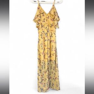 Floral Yellow Maxi Dress
